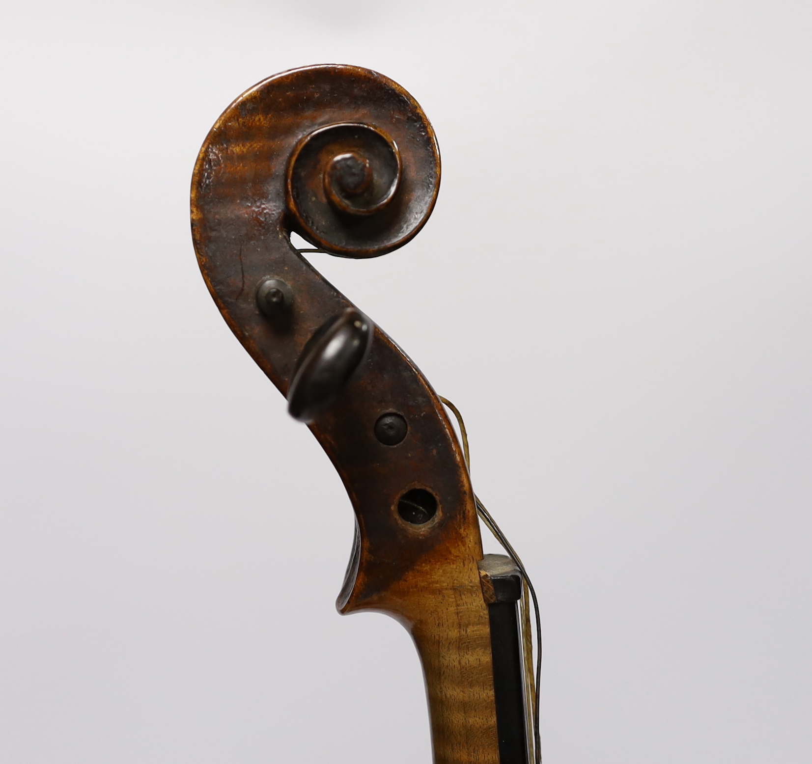 A 19th century German Stradivarius style violin, labelled ATS